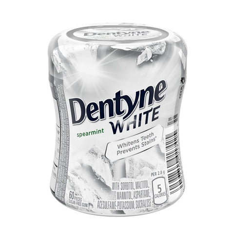 Dentyne White Spearmint Sugar Free Gum Bottle 60 Pieces