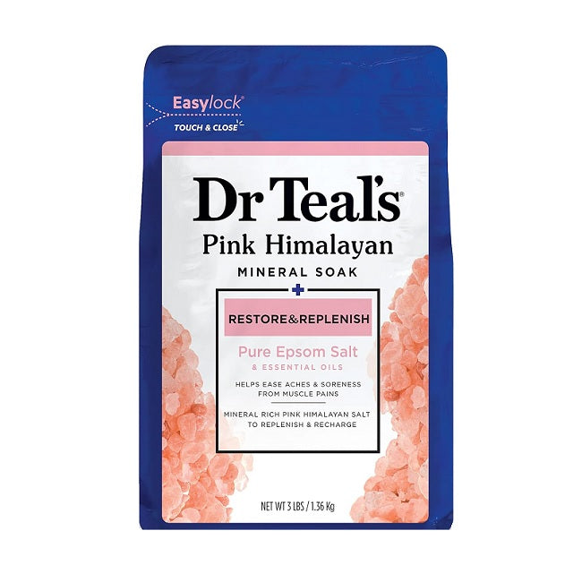 Dr Teal's Pink Himalayan Mineral Soak Restore & Replenish Pure Epsom ...