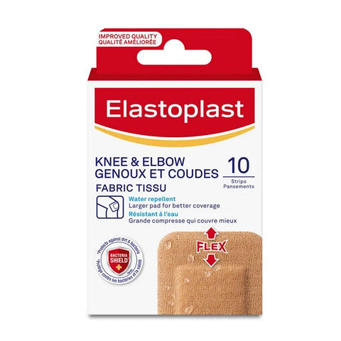 Elastoplast Knee & Elbow Fabric Bandages 10 Strips