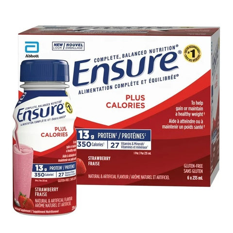 Ensure Plus Calories Strawberry Nutrition Shake 6x235mL