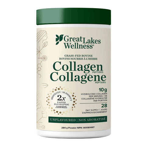 Great Lakes Wellness Collagen Peptides Grass-Fed Bovine Unflavoured 284g