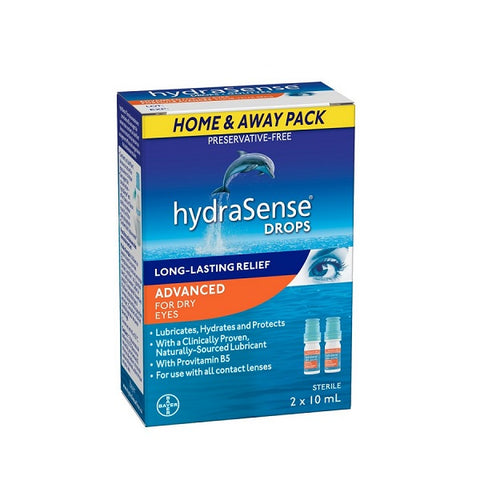 HydraSense Eye Drops Advanced For Dry Eyes  2x10mL