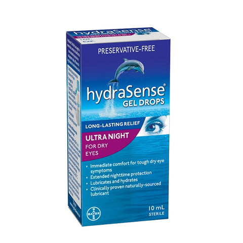 HydraSense Eye Gel Drops Night Therapy For Dry Eyes 10mL
