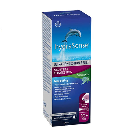 HydraSense Ultra Congestion Relief Nighttime Congestion Spray Eucalyptus 20mL