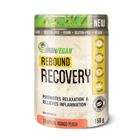 Expires April 2024 Clearance Iron Vegan Rebound Recovery Tropical Mango Peach 150g - YesWellness.com