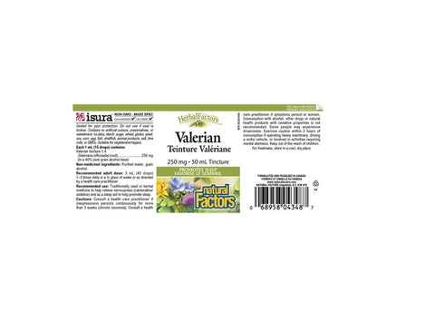 Natural Factors HerbalFactors Valerian Tincture - 50 ml