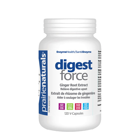 Prairie Naturals Digest Force - Activated Coconut Charcoal with Ginger Root Extract - YesWellness.com