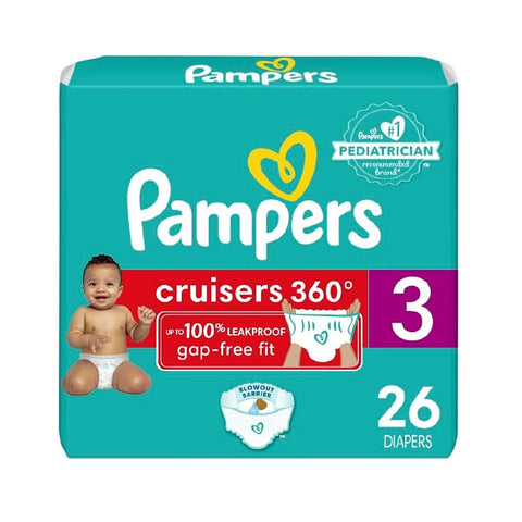 Pampers Cruisers 360 Size 3 26 Diapers 