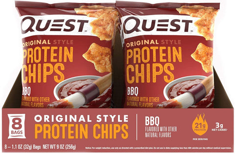 Expires June 2024 Clearance Quest Protein Chips BBQ 8 x 32g - YesWellness.com