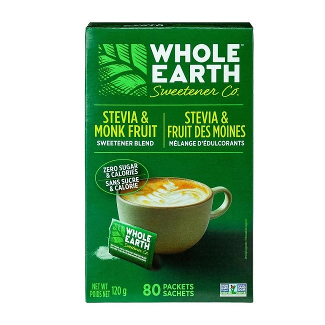 Whole Earth Stevia & Monk Fruit Packets Pure Sweetness