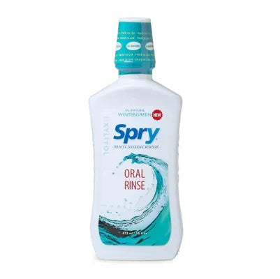 Xlear Spry Dental Defense System with Xylitol Oral Rinse Natural Wintergreen 473mL - YesWellness.com