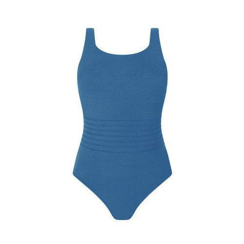 Amoena Zen Garden Full Bodice Swimsuit - Twilight Blue - YesWellness.com