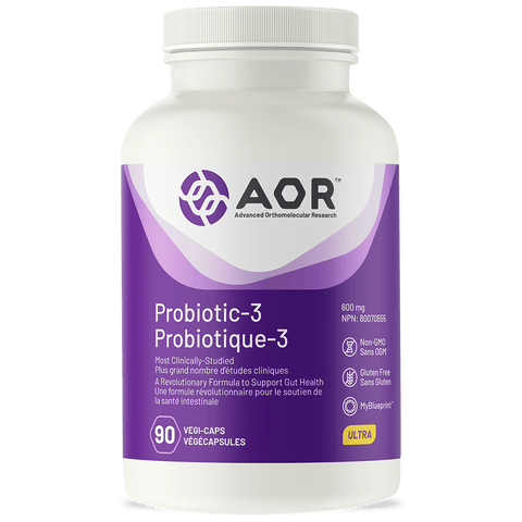 AOR Probiotic-3 - 90 Veg Capsules - YesWellness.com