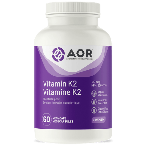 AOR Vitamin K2 120mcg 60 Vegi-Caps - YesWellness.com