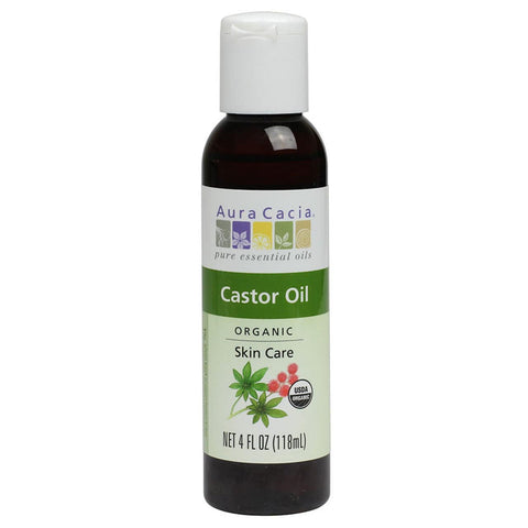 Aura Cacia Organic Castor Skin Care Oil 118 ml - YesWellness.com