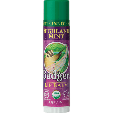 Badger Balm Highland Mint Lip Balm 4.2 g - YesWellness.com