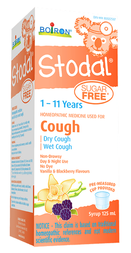 Boiron Children's Stodal Sugar Free Syrup 125 ml - YesWellness.com