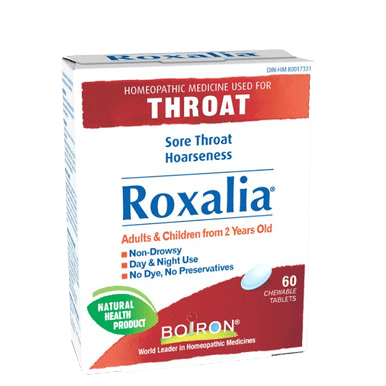 Boiron Roxalia Sore Throat and Hoarseness 60 tablets - YesWellness.com