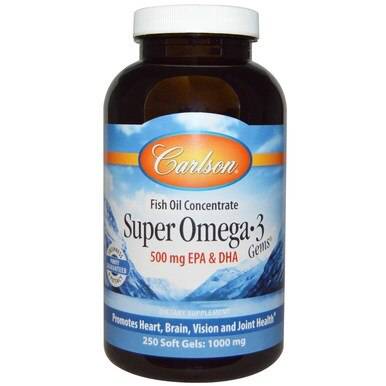 Carlson Norwegian Super Omega-3 Gems 500 mg EPA & DHA - YesWellness.com