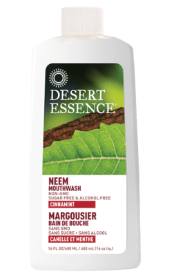 Desert Essence Neem Mouthwash Sugar and Alcohol Free Cinnamint 16 oz - YesWellness.com