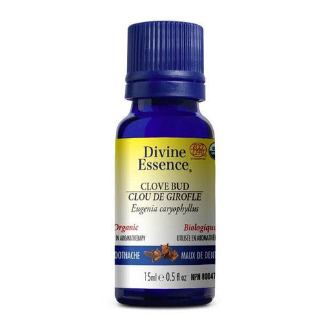 Divine Essence Organic Clove Bud Oil 15mL - YesWellness.com