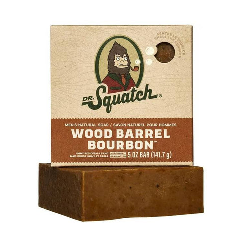 Dr. Squatch Men's Natural Soap Wood Barrel Bourbon 5oz (141.7g) - YesWellness.com