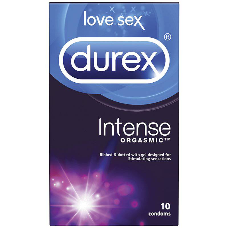 Durex Intense Orgasmic Ribbed & Dotted Stimulating Gel Condoms Durex Intense Orgasmic Ribbed & Dotted Stimulating Gel Condoms