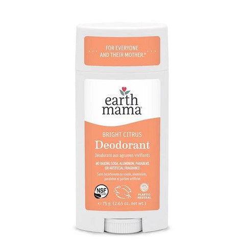 Earth Mama Bright Citrus Deodorant 75g - YesWellness.com