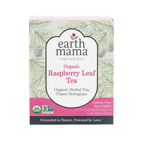 Earth Mama Organics Organic Raspberry Leaf Tea (Caffeine Free) - 16 Tea Bags - YesWellness.com