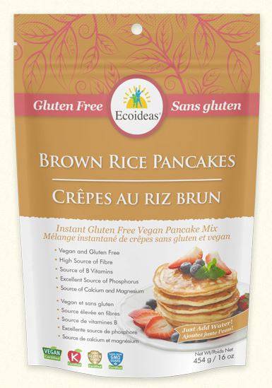Ecoideas Gluten Free Brown Rice Pancake Mix - 454 Grams - YesWellness.com