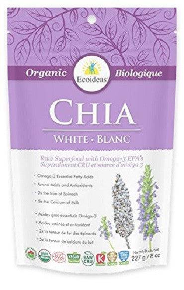 Ecoideas Organic Chia White Seeds - YesWellness.com