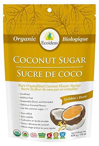 Ecoideas Organic Coconut Sugar Golden - 454 Grams - YesWellness.com