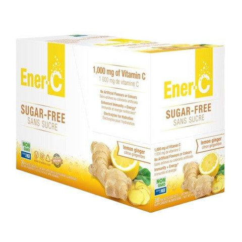 Ener-Life Ener-C 1000mg Vitamin C Sugar Free Lemon Ginger Pack of 30 packets - YesWellness.com