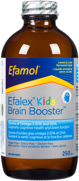 Expires May 2024 Clearance Flora Health Efalex Kids Brain Booster Lemon & Lime Flavour 250mL - YesWellness.com