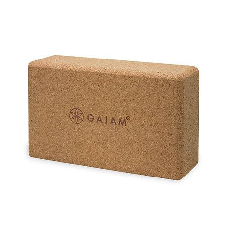 Gaiam Cork Yoga Brick - YesWellness.com
