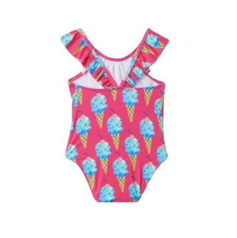 Hatley Girl's Ice Cream Cones Baby Ruffle Swimsuit - YesWellness.com