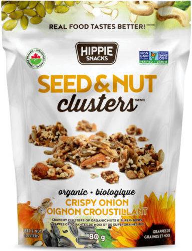 Hippie Snacks Seed & Nut Clusters - Crispy Onion 80g x 12 - YesWellness.com