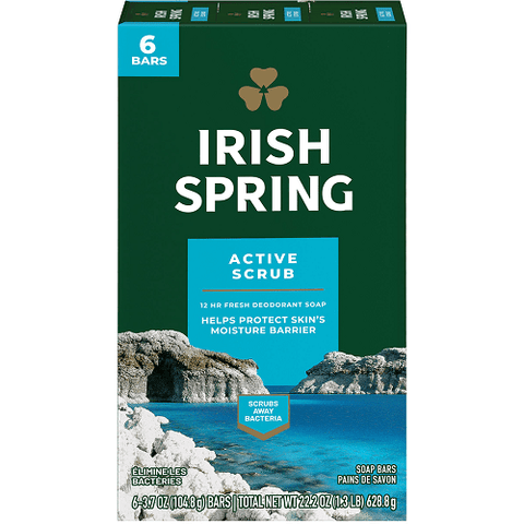 Irish Spring Bar Deep Action Scrub 6x104.8g - YesWellness.com