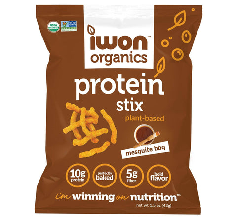 Iwon Organics Protein Stix Plant-Based 8 x 42g - YesWellness.com