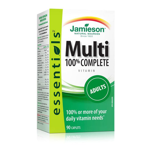 Jamieson Multi 100% Complete Vitamin For Adults - 90 caplets - YesWellness.com