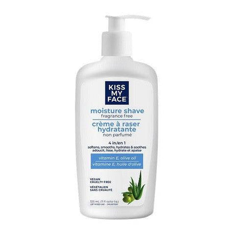 Kiss My Face  Moisture Shave Fragrance Free 4 in 1 325ml - YesWellness.com