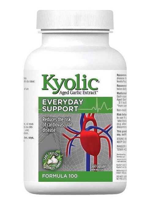 Kyolic Aged Garlic Extract Formula 100 - Everyday Support Capsules - YesWellness.com