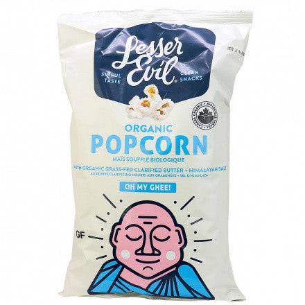LesserEvil Organic Popcorn - Oh My Ghee 142g - YesWellness.com