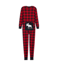 Little Blue House by Hatley Adult Union Suit Moose on Plaid - YesWellness.com