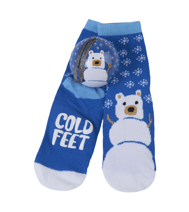 Little Blue House by Hatley Kids Socks in Ball Snow Bear - YesWellness.com