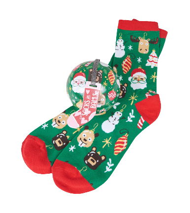Little Blue House by Hatley Women's Socks in Ball Holiday Ornaments - YesWellness.com