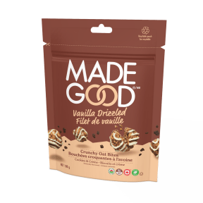 MadeGood Drizzled Crunchy Oat Bites 6 x 100g Cookies and Cream - YesWellness.com