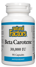 Natural Factors Beta Carotene 30,000 IU Capsules - 90 capsules - YesWellness.com