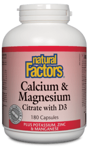Natural Factors Calcium and Magnesium Citrate with D3 Plus Potassium, Zinc and Manganese Capsules - YesWellness.com