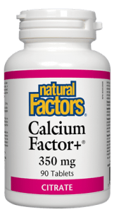 Natural Factors Calcium Factor+ Citrate 350mg 90 Tablets - YesWellness.com